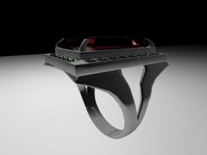 silverwork ruby ring 001 Model 3D