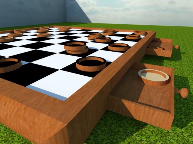 checkers game 3D Model .c4d .max .obj .3ds .fbx .stl .blend 