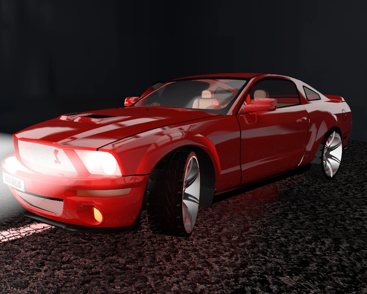 ford mustang shelby gt 500 3D Model .c4d .max .obj .3ds .fbx .stl .blend 