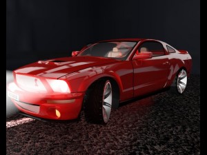 ford mustang shelby gt 500 3D Модель
