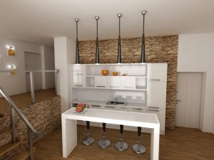 white kitchen 3D Model