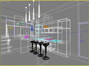 white kitchen 3D Model