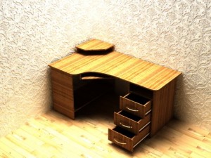 computer table Modello 3D