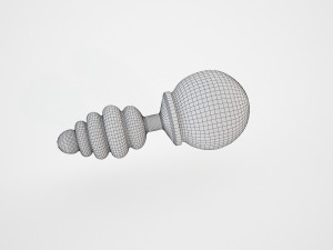 butt plug - round pink rabbit tail 3Dモデル