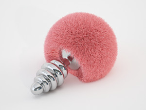 butt plug - round pink rabbit tail 3Dモデル