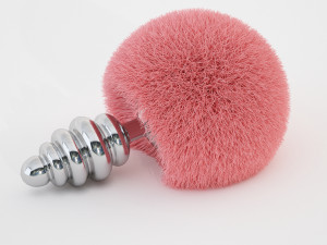 butt plug - round pink rabbit tail 3Dモデル