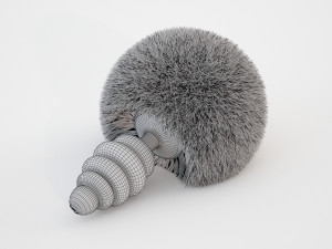 butt plug - round pink rabbit tail 3Dモデル