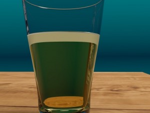 whiskey bottle and glass 3Dモデル