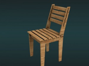 wood chair Model 3D