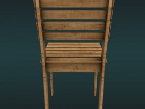wood chair Model 3D
