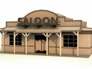 wild west saloon detail model 3D Model