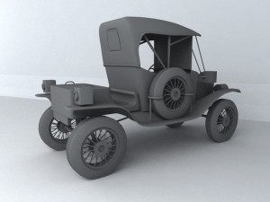 retro car coupe Modelo 3D