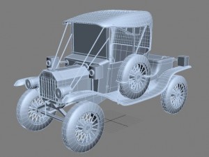 retro car coupe Modelo 3D