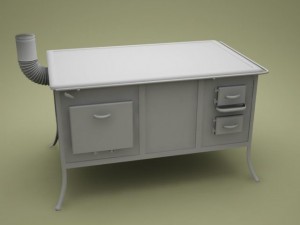 stove with oven 3D Model