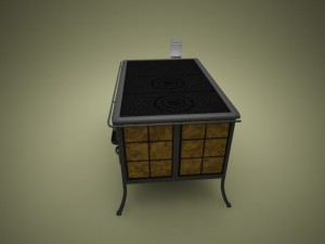 stove with oven 3D Model