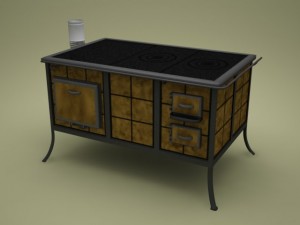 stove with oven 3D Model