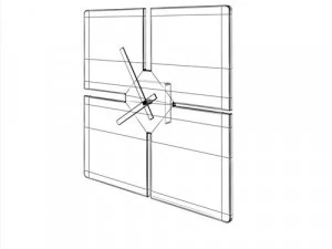 पंक्तियाँ घड़ी 3D मॉडल