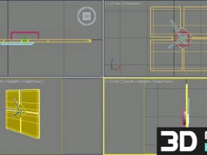 पंक्तियाँ घड़ी 3D मॉडल