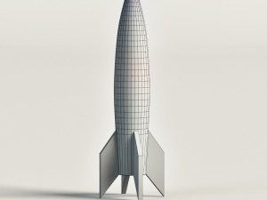 wooden rocket ship 3D Model