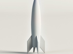 wooden rocket ship 3D Model