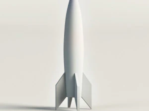 wooden rocket ship 3D Model