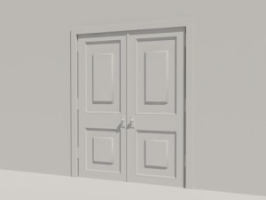 classic double door Model 3D