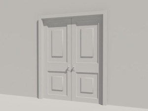 classic double door Model 3D
