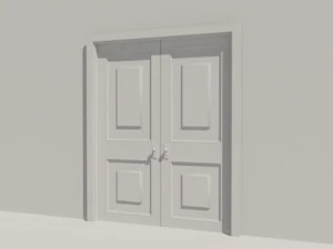 classic double door 3D Model