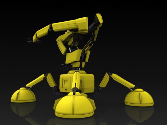 robot 3D Model .c4d .max .obj .3ds .fbx .stl .blend 