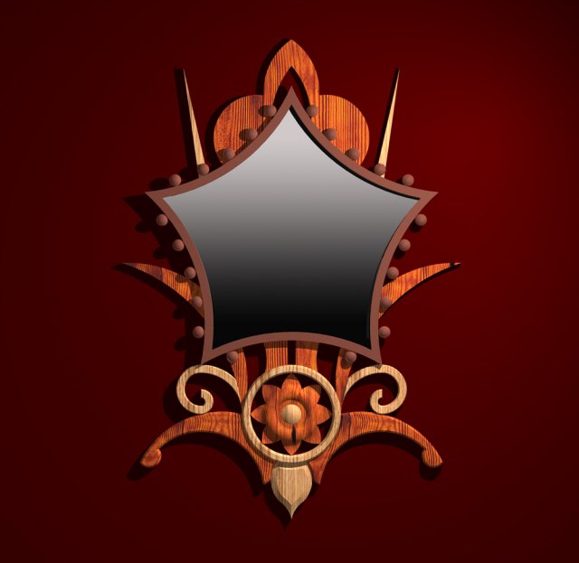 ornamental mirror frames 3D Model .c4d .max .obj .3ds .fbx .stl .blend 