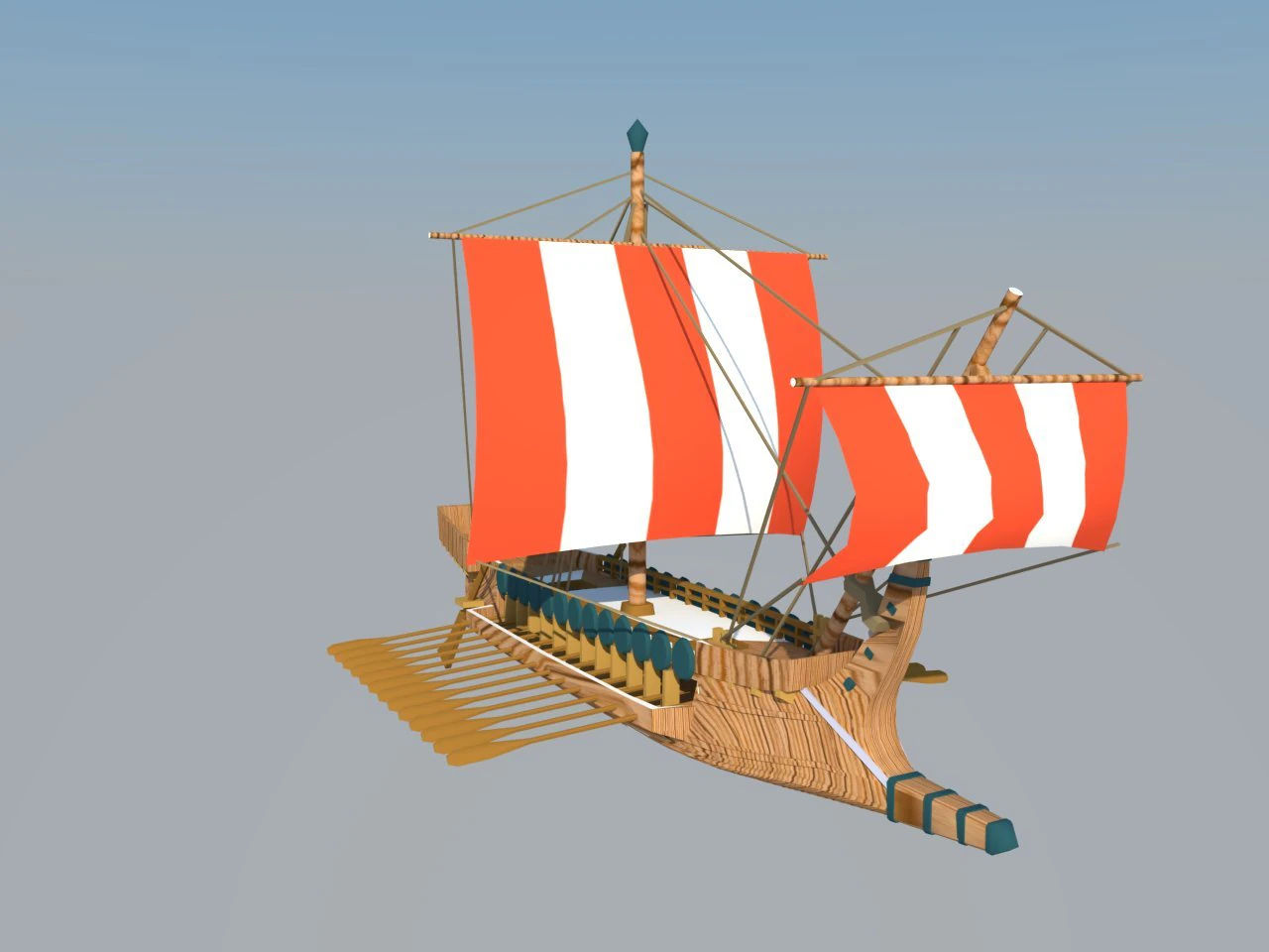 Yunan teknesi 3D Model .c4d .max .obj .3ds .fbx .stl .blend 