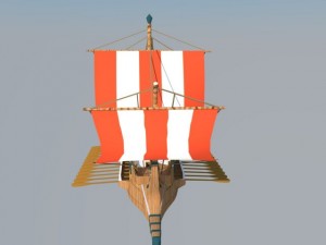 greek boat 3D Модель