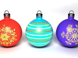christmas balls 3D Model