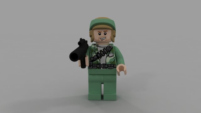 endor rebel trooper with Model 3D .c4d .max .obj .3ds .fbx .stl .blend 
