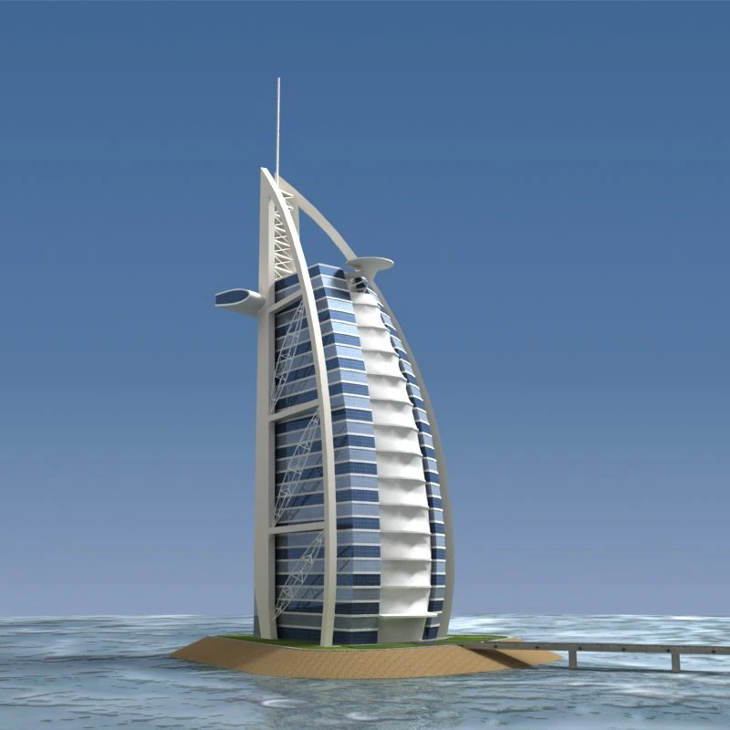 burj al arab 3D Model .c4d .max .obj .3ds .fbx .stl .blend