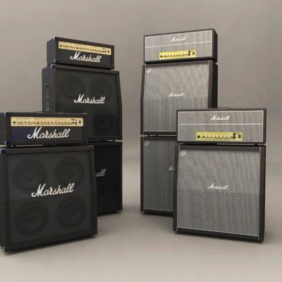 marshall 100jh speakers 3D Model .c4d .max .obj .3ds .fbx .stl .blend 