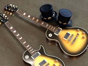 slash les paul guitar top hat 3D Model