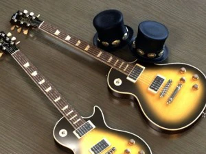 гітарний циліндр слеш лес пауль 3D Модель