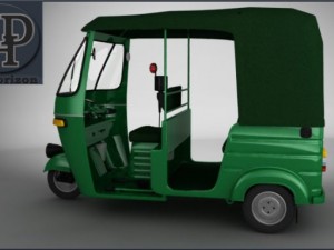 bajaj auto rickshaw Modello 3D