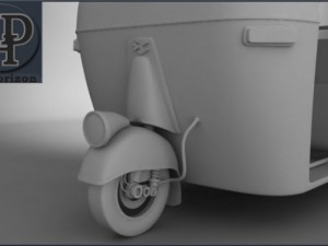 bajaj auto rickshaw Modello 3D