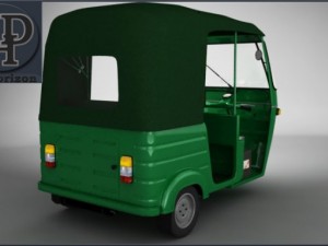 bajaj auto rickshaw Modello 3D