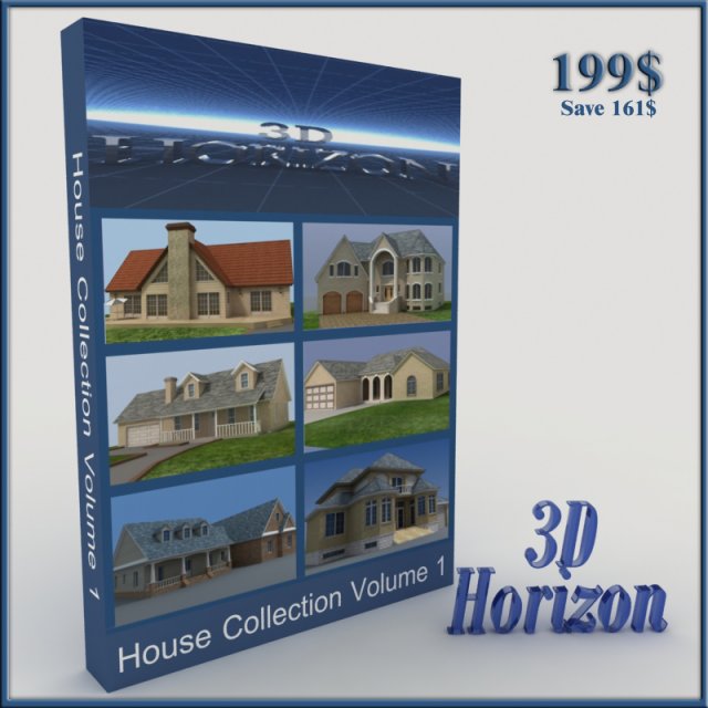 house collection vol 1 3D Model .c4d .max .obj .3ds .fbx .stl .blend 