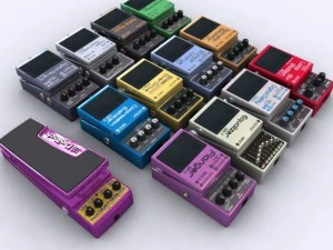 guitar effect collection 3D Model