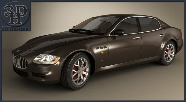 maserati quattroporte 2012 3D 모델 .c4d .max .obj .3ds .fbx .stl .blend 