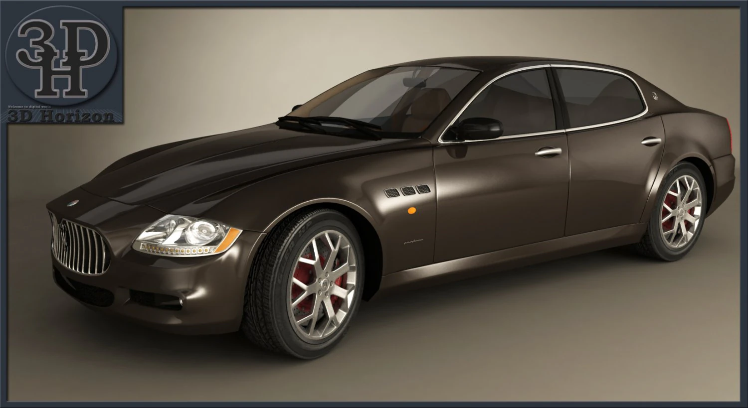 maserati quattroporte 2012 3D Model .c4d .max .obj .3ds .fbx .stl .blend