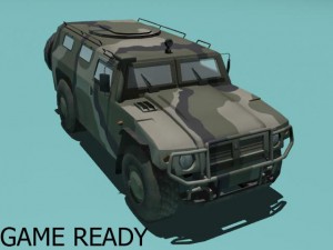 gaz2330 tigr woodland version Modello 3D