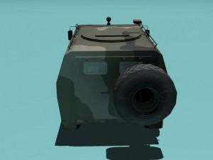 gaz2330 tigr woodland version 3D 모델