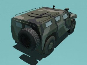 gaz2330 tigr woodland version 3D 모델