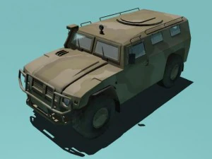 gaz2330 tigr desert version 3D Model