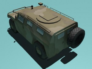 gaz2330 tigr desert version Modèle 3D
